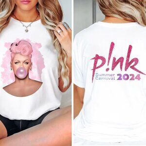 P!nk Summer Carnival Tour 2024 Graphic T-Shirt Vintage Pop Music Concert Tee 94